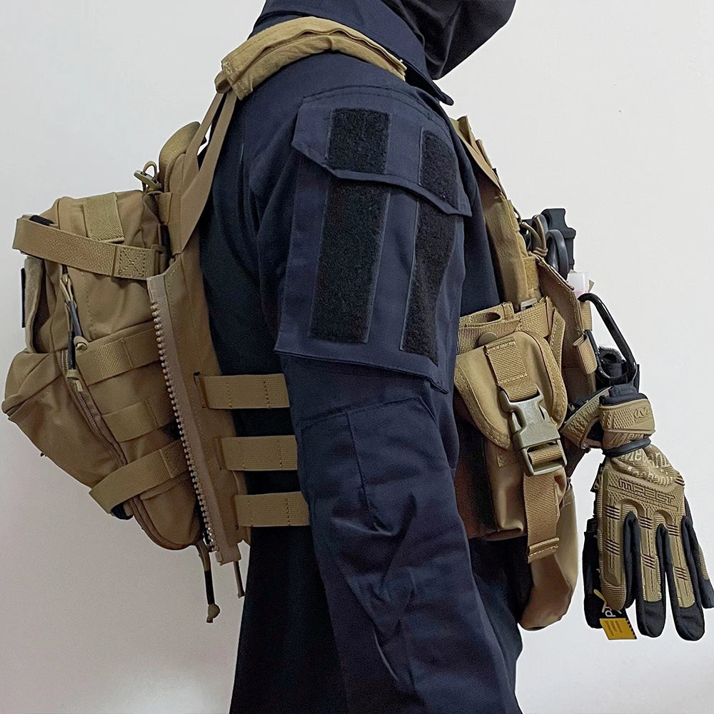 Full Set of Tactical Vest JPC Complete Set Airsoft Quick Release Combat Vest with Magazine Pouch for Outdoor CS Wargame Cosplay