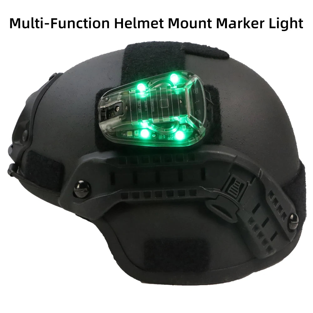 BOOIU Tactical Helmet Light Signal Light with LED IR/Strobe IFF Helmet Light Flashlight Survival Signal Light for Outdoor Sport