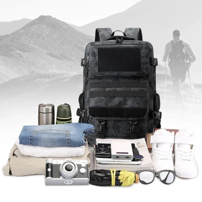40L Large Capacity Waterproof Tactical Backpack - Multi-functional Durable Outdoor Travel Hiking Hunting Shoulder Bag