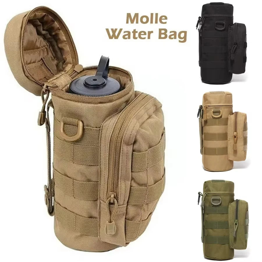 Outdoor tactical multi space water kettle, durable backpack equipment for travel, camping, hiking, cycling, fishing, and hunting