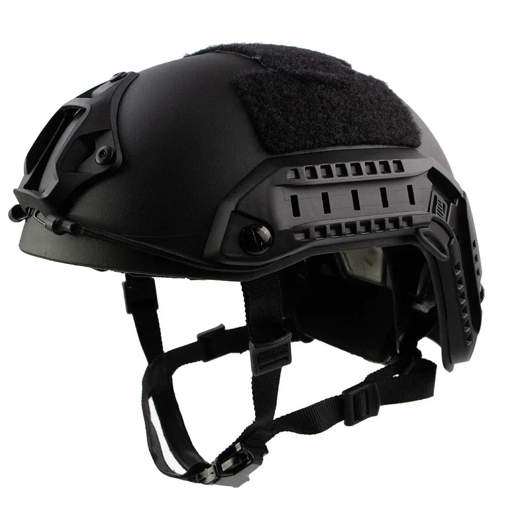 FAST MH Tactical Airsoft Bump Helmet Adjustable knob w/ NVG Mount & Side Rail Special Combat Training Team