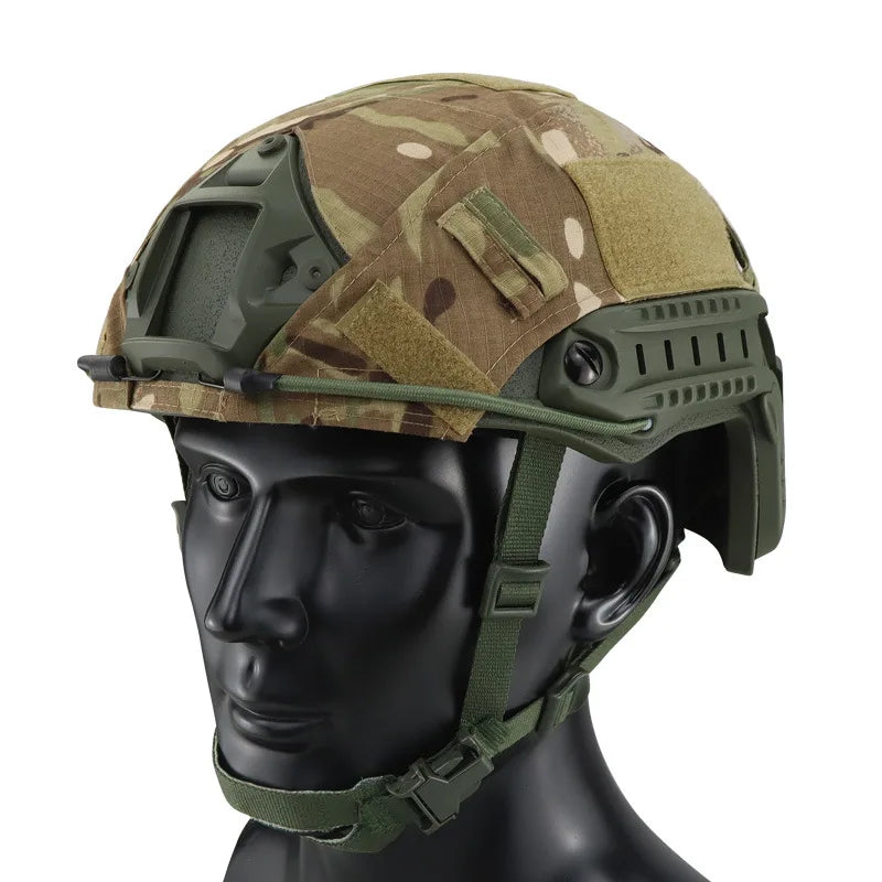 Tactical Helmet Cover CS FAST Helmet Cover Sports Helmet Cover Cloth Airsoft Paintball Wargame Gear with Elastic Cord