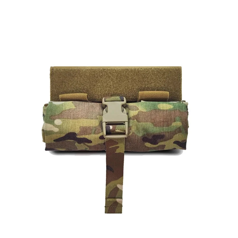 Tactical Foldable Pouch Airsoft Multicam EDC Molle Dump Pouch Hanging Recycling Extended Storage Abdominal Bag