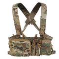 D3CRH Modular Chest Rig Multi Function Utility Panel MOLLE Hook Loop 5.56 9mm Mag Pouch Holder for Wargame Hunting Gear