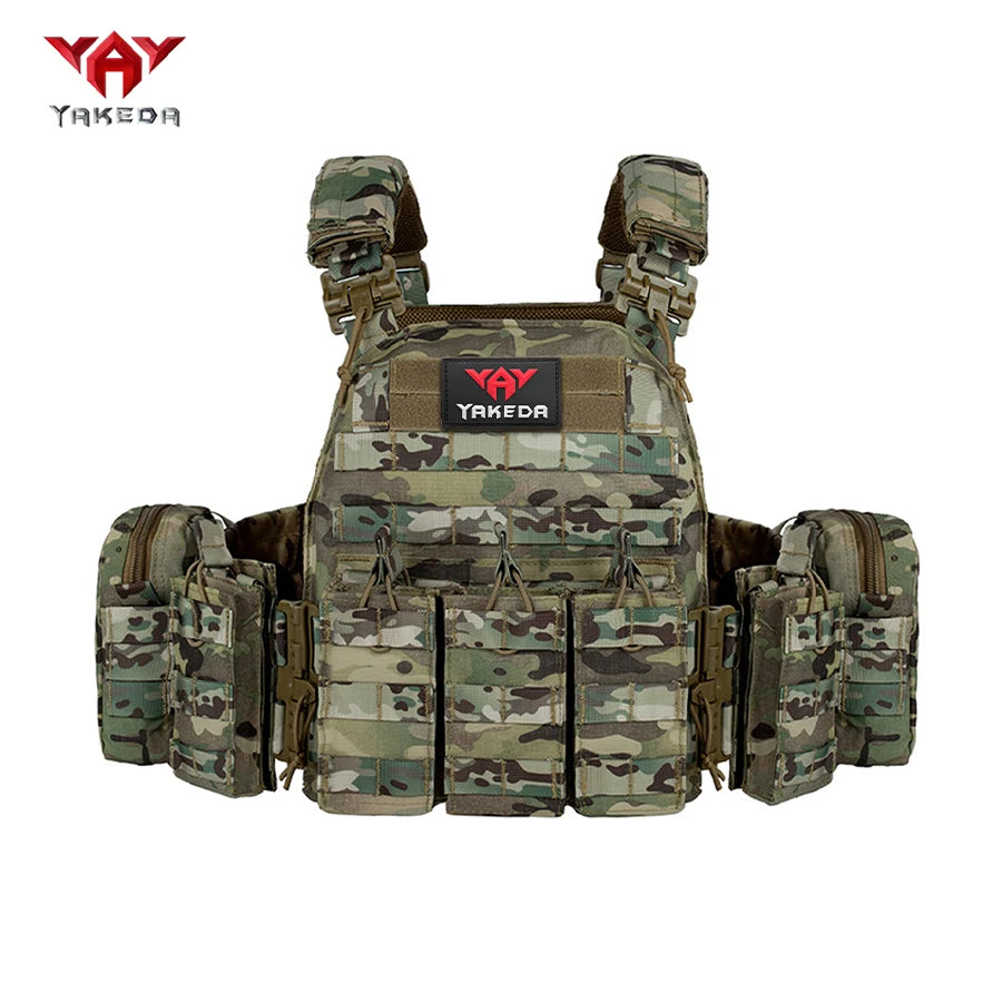 YAKEDA multifunctional hunting vest shoulder strap with quick detachable/adjustable design and expansion accessory bag