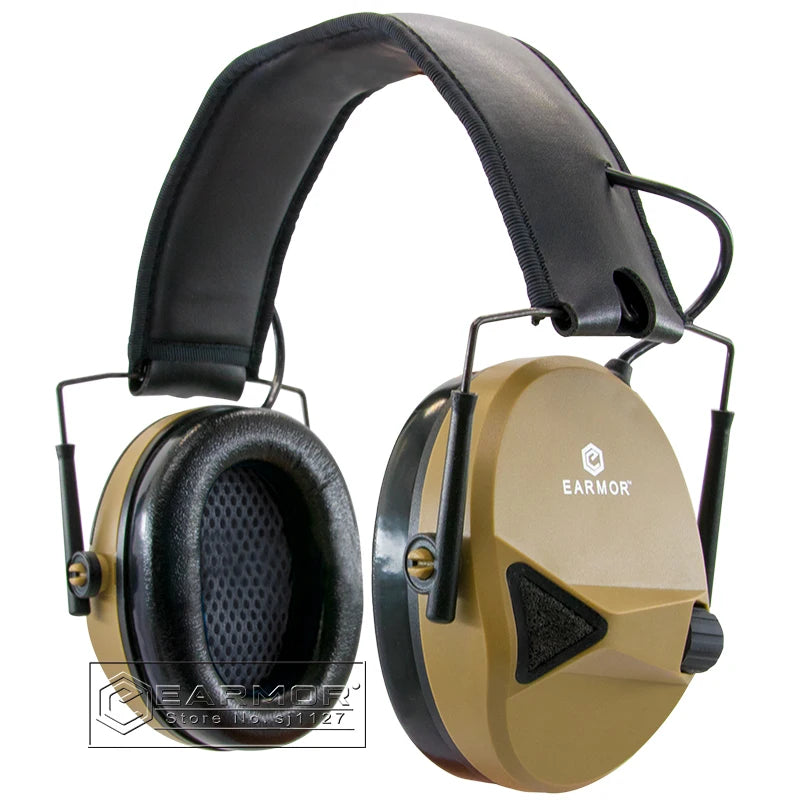 EARMOR-Shooting Earmuffs, Tactical Headphones, M30 Electronic Hearing Protector, AUX Input for Hunting