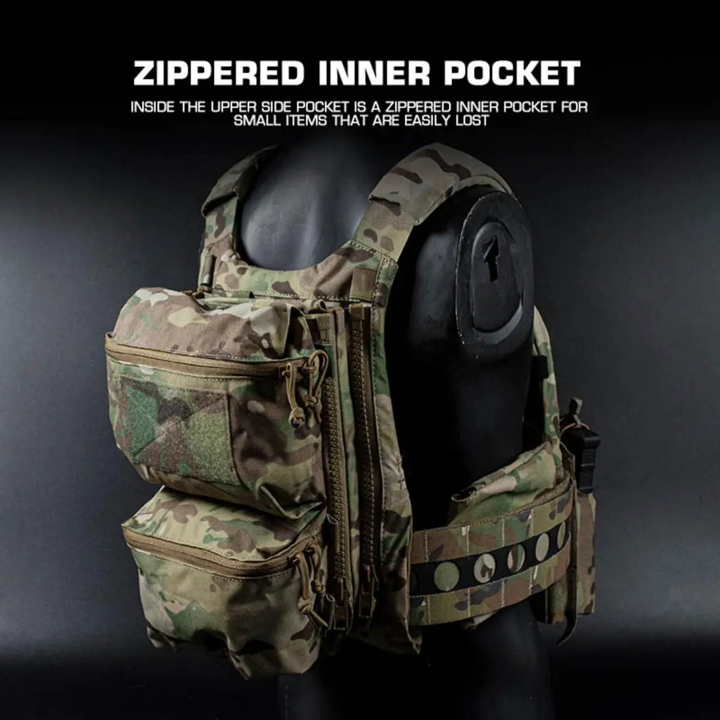POSEIDON DEFENSE Back Panel Modular Expand Storage Backpack Rucksack Knapsack Double Bag Compatible With FC V5 PC Vest