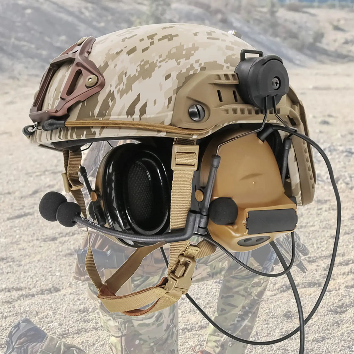 Tactical Rail Mounts Headset Rail Adapter Headset Holder Set Bracket Headphone Mount Stand Comtac II Noise Cancelling H