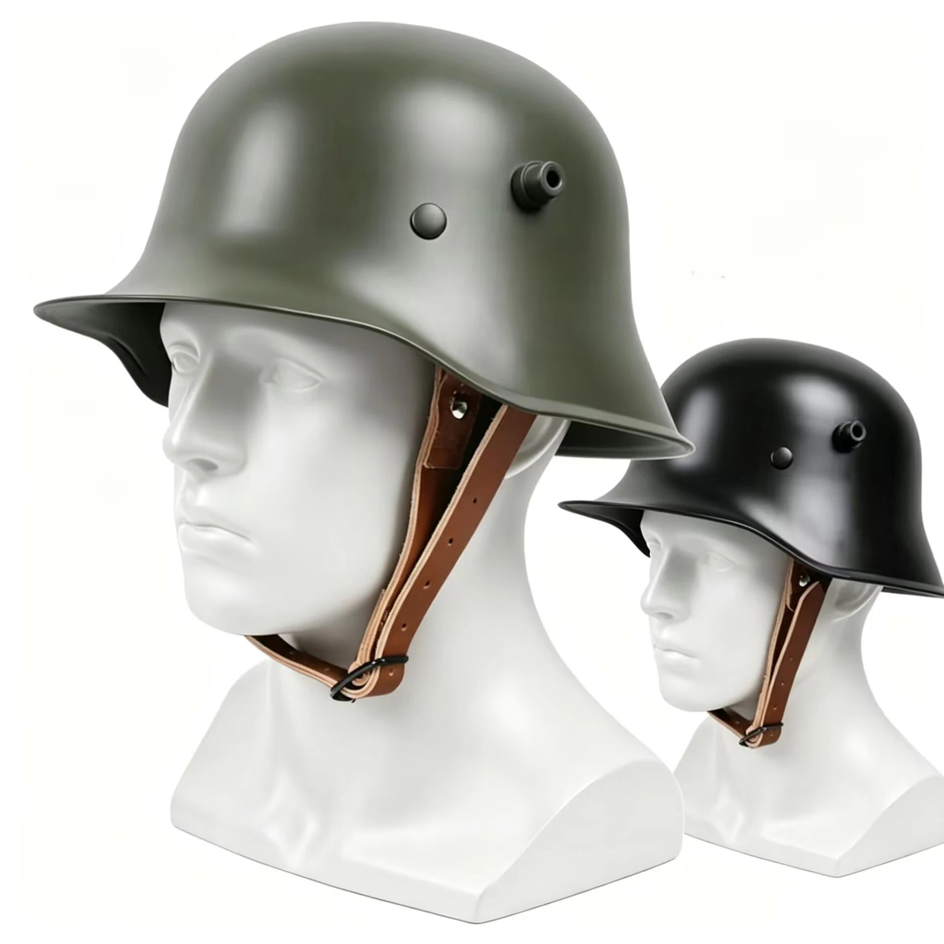 WW1 M18 Steel Helmet with Leather Liner German Replica M1916 Helmet Military Collection Helmet Motor Bike Helmet