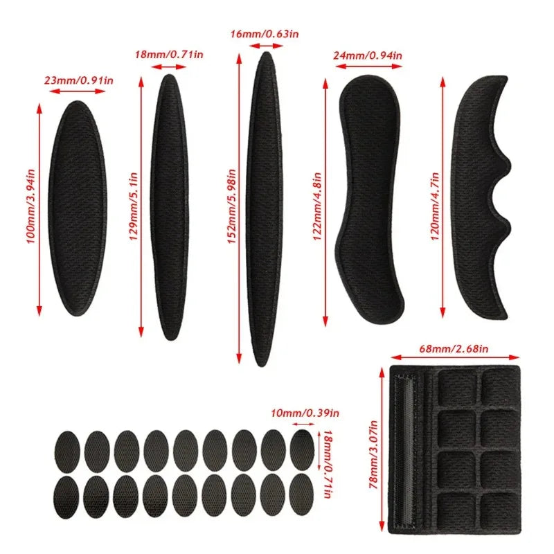1Set/27Pcs Helmet Padding Kit Universal Replacement Foam Pads MTB Bike Motorcycle Cycling Helmet Inner Liner Sports Accessories