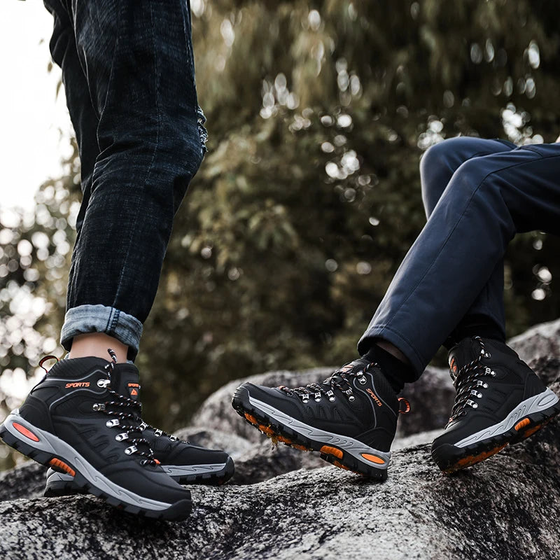 Outdoor Hiking Boots Men's Women's Spring And Autumn Hiking Wear-resistant Mountain Sports Boots Hunting Sports Shoes