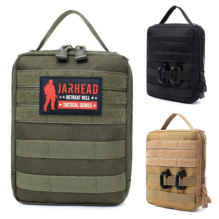 MOLLE Tactical EDC Pouch 600D Nylon Water Resistant Utility Organizer Bag for Outdoor Hiking Camping Hunting