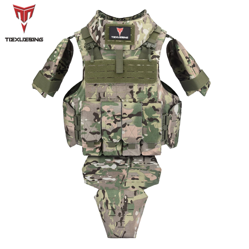 Tiexuebing 1000D Waterproof Wear-Resistant Outdoor Multi-Functional Laser Molle Module Full-Defense Tactical Vest