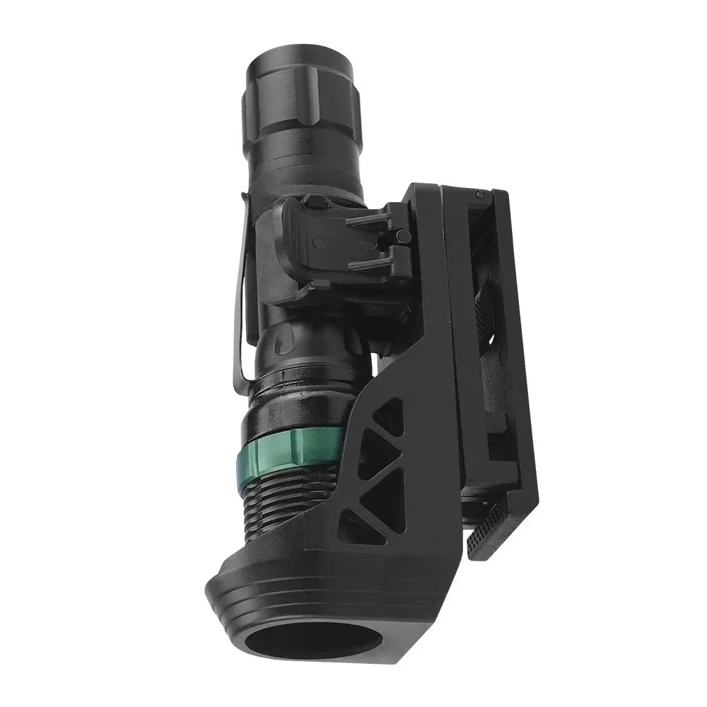 Universal 360° Rotating Tactical Flashlight Sleeve Side Opening with Side Lock System Quick Release Bracket for Outdoor Sports