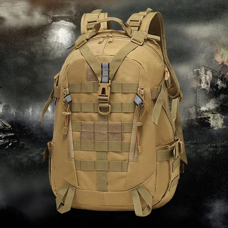 Camping Backpack Men's Bag Travel Bags Tactical Molle Climbing Rucksack Hiking Outdoor Reflective Shoulder Fishing Laptop Bag