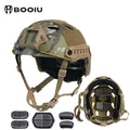 BOOIU Fast Tactical Helmets Adjustable Knob Disguise ABS Thickened Camouflage Hunting CS Military Outdoor Sports Protect Helmets