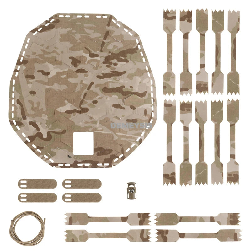 3D Camouflage Net Airsoft Helmet Cover Laser Cut Tactical Fast High Cut Helmet Cloth Universal Hunting Shooting Helmet Cover