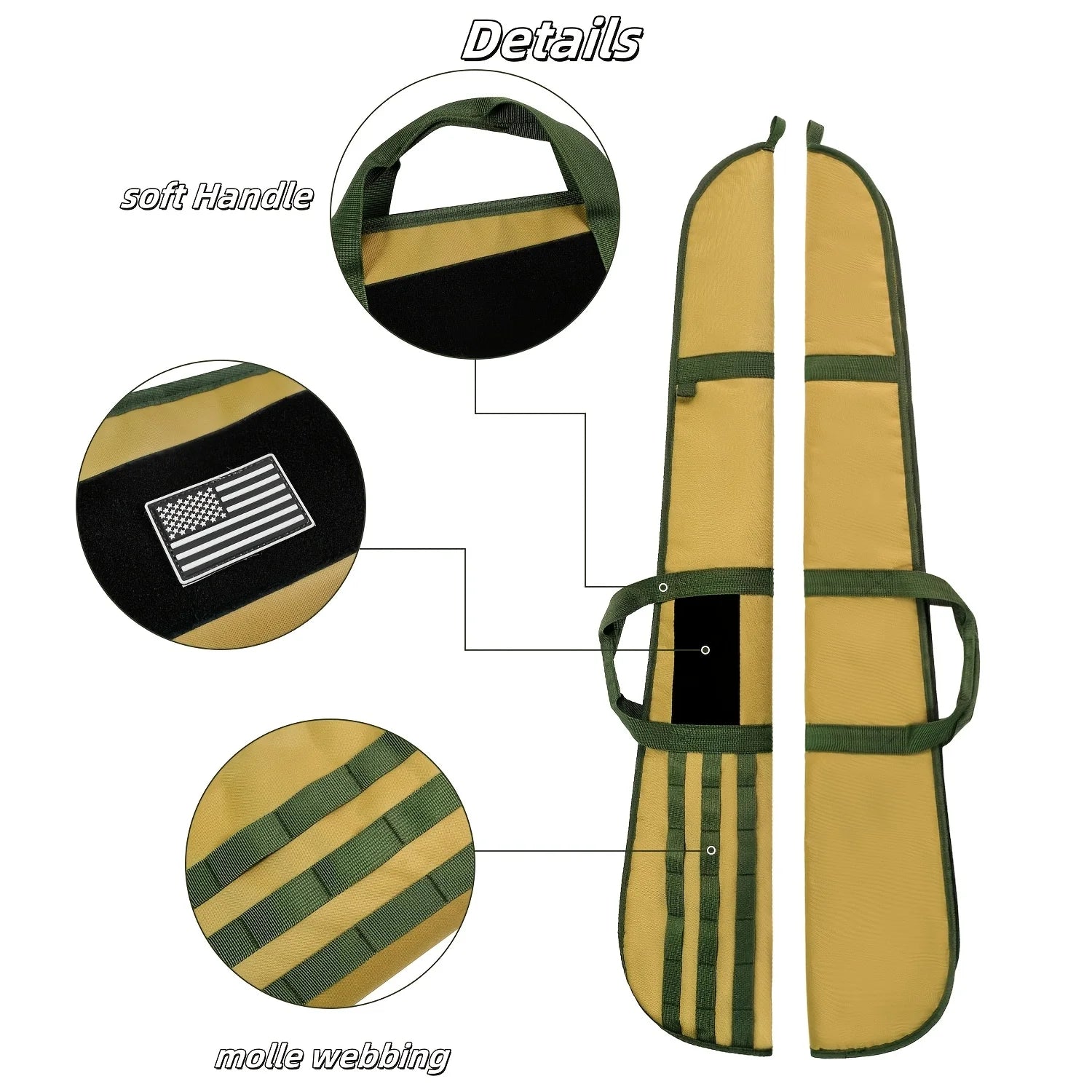Outdoor Tactical Gun Bag Rifle Bag Multifunctional 1.29m Long One-Shoulder Shockproof Professional Sports Fishing Bag