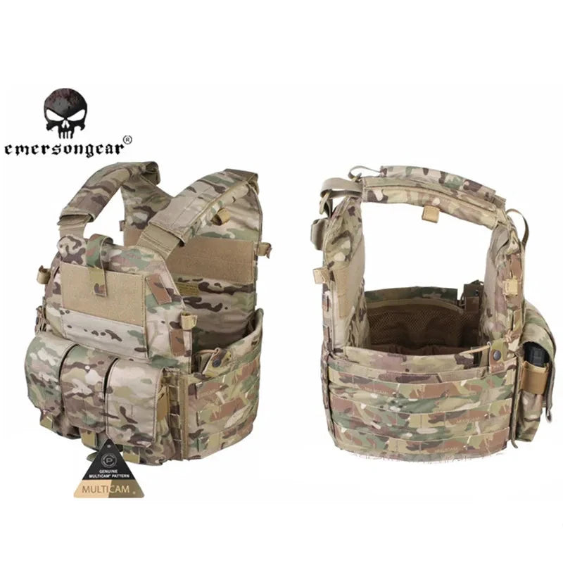Emersongear Fabric Tactical Modular Vest With Airsoft 094K M4 Mag Pouch Hunting Combat CS Molle Plate Carrier Vest Tactical vest