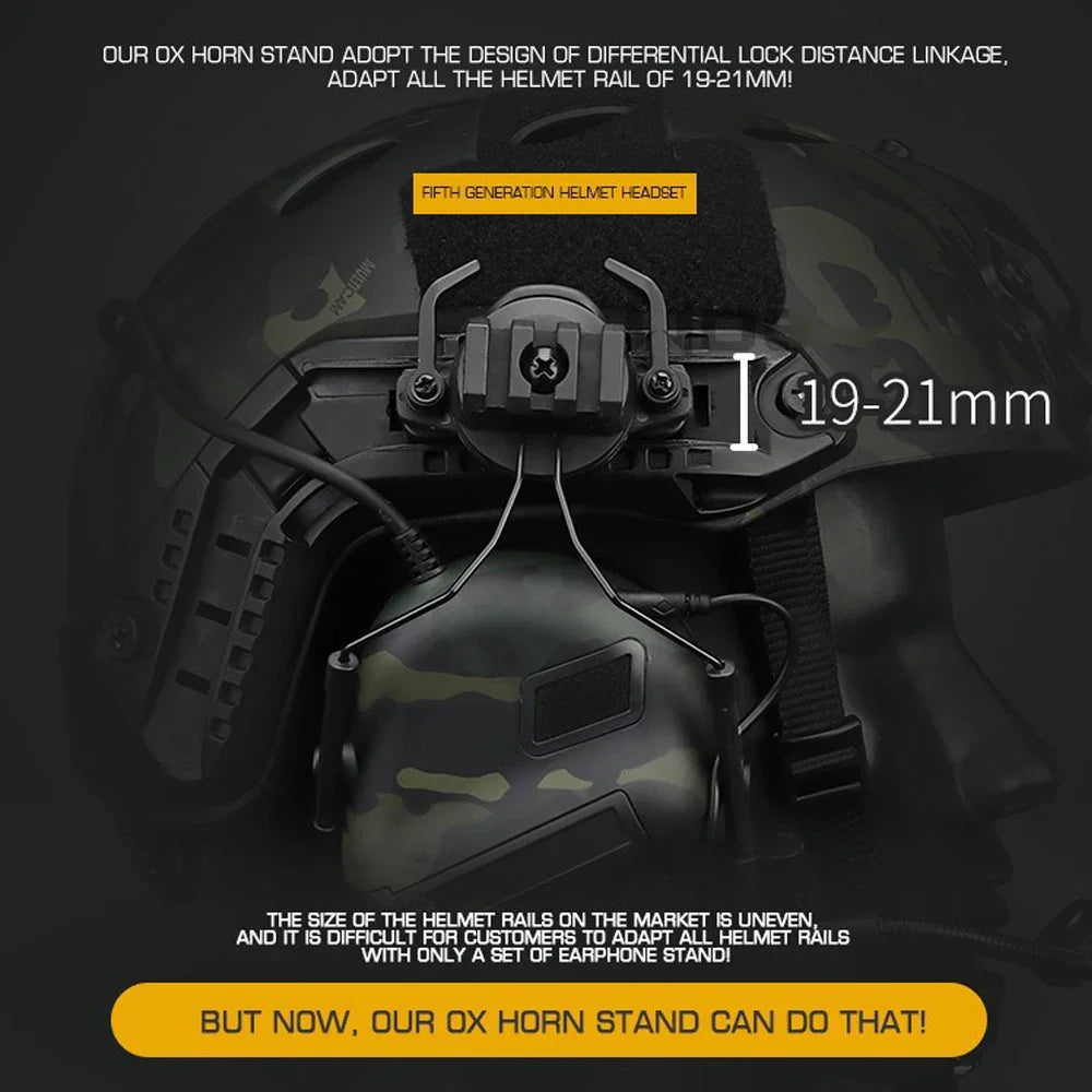 Tactical Headset Non-picking Noise-Cancelling Universal Earphone for Airsoft Helmet Headset Baofeng Radio PTT Adapter