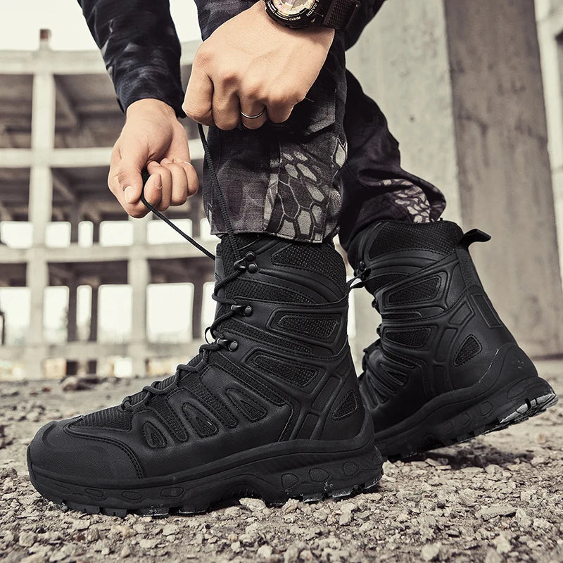 Men's Hiking Boots Non-Slip Lightweight Waterproof Outdoor Hunting Desert Combat &Tactical Boots Breathable Work Safty Shoes