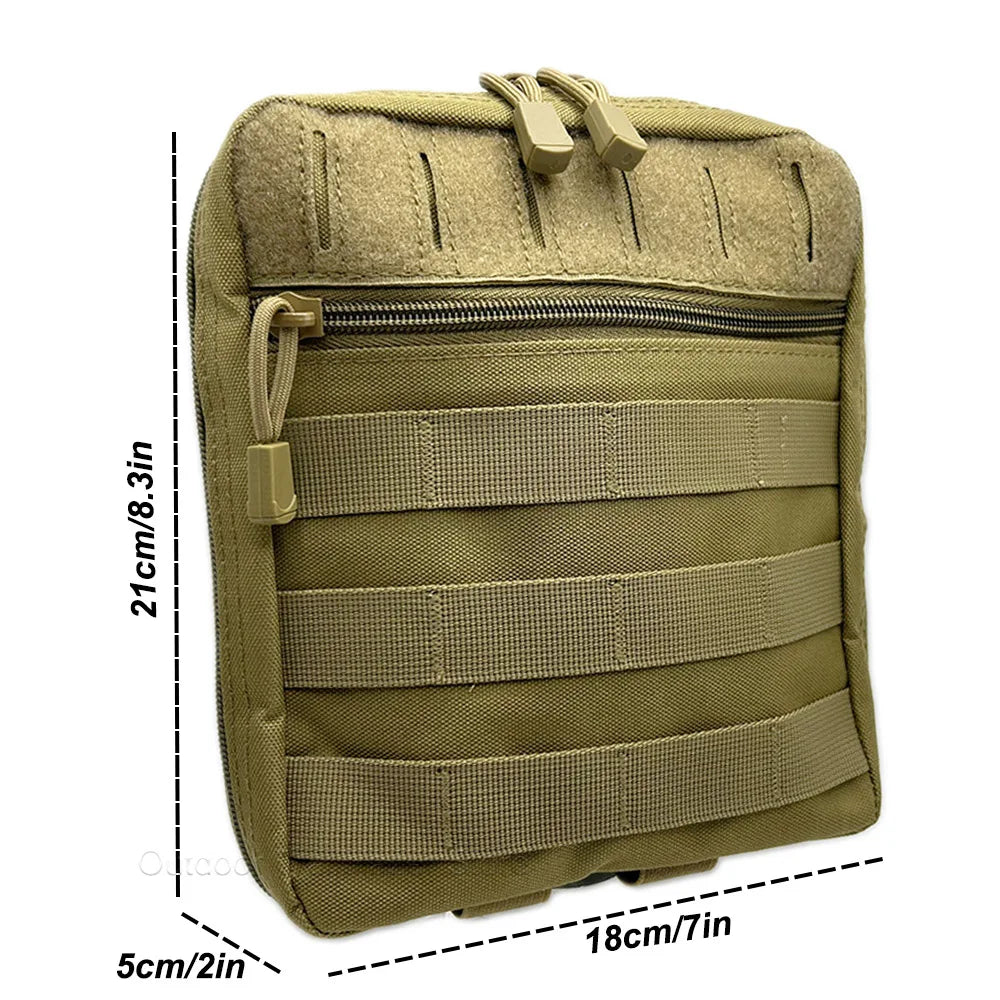 Tactical Admin Multi-Purpose Pouch Molle Admin Pouch Laser-Cut Utility Pouch Modular EMT EDC Tool Bag Hunting Accessories
