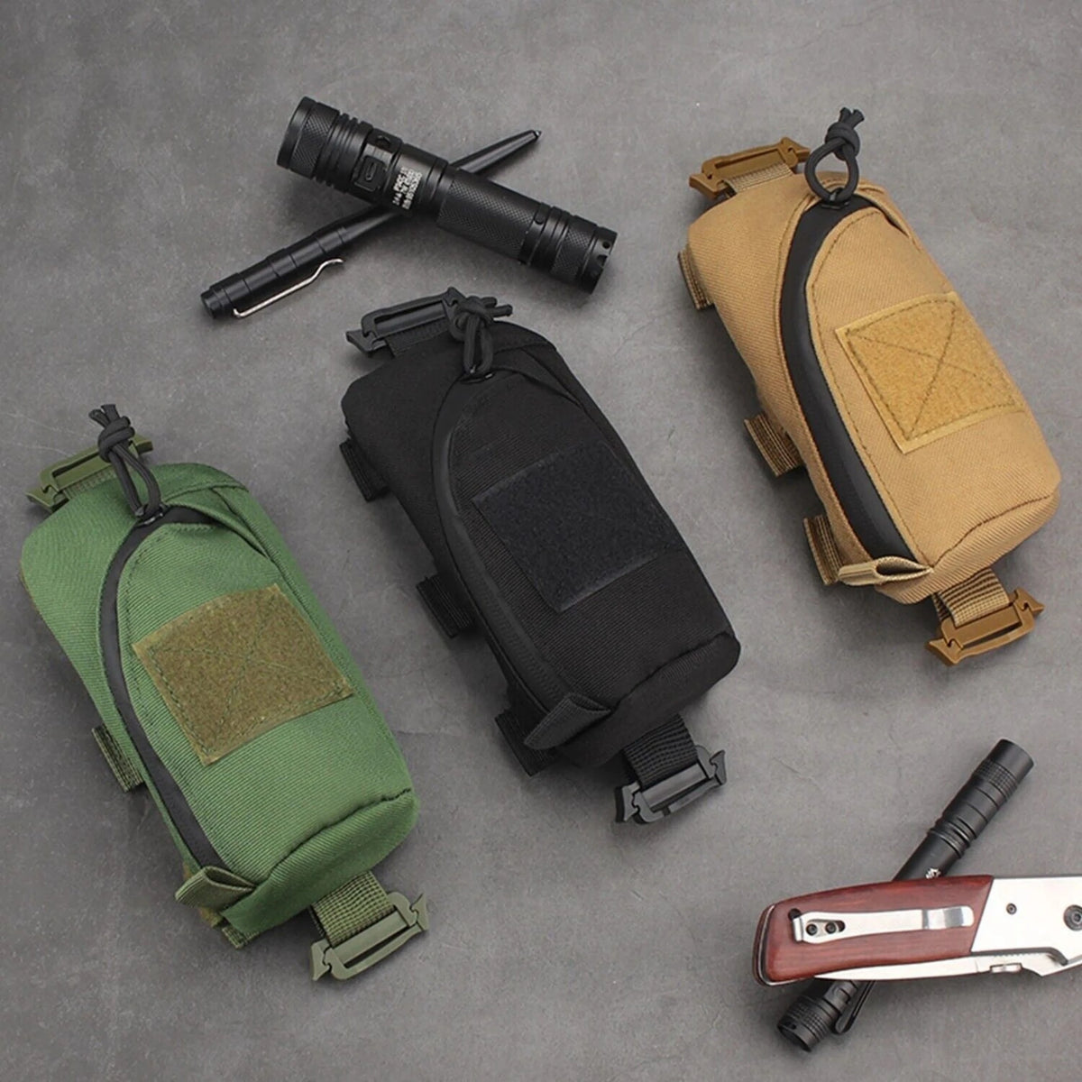 Tactical Molle Bag Backpack Shoulder Strap Accessory Pouch, Multifunctional EDC Tool Pockets Small Compact Pouchs