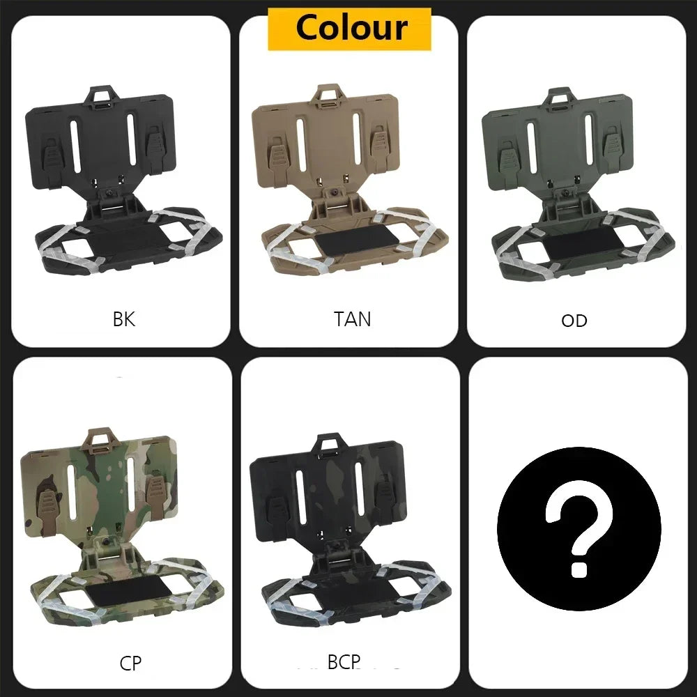 Tactical MOLLE Folding Navigation Board Tactical Airsoft Hunting Vest Chest Mobile Phone Holder Map Admin Panel iPhone Pouch