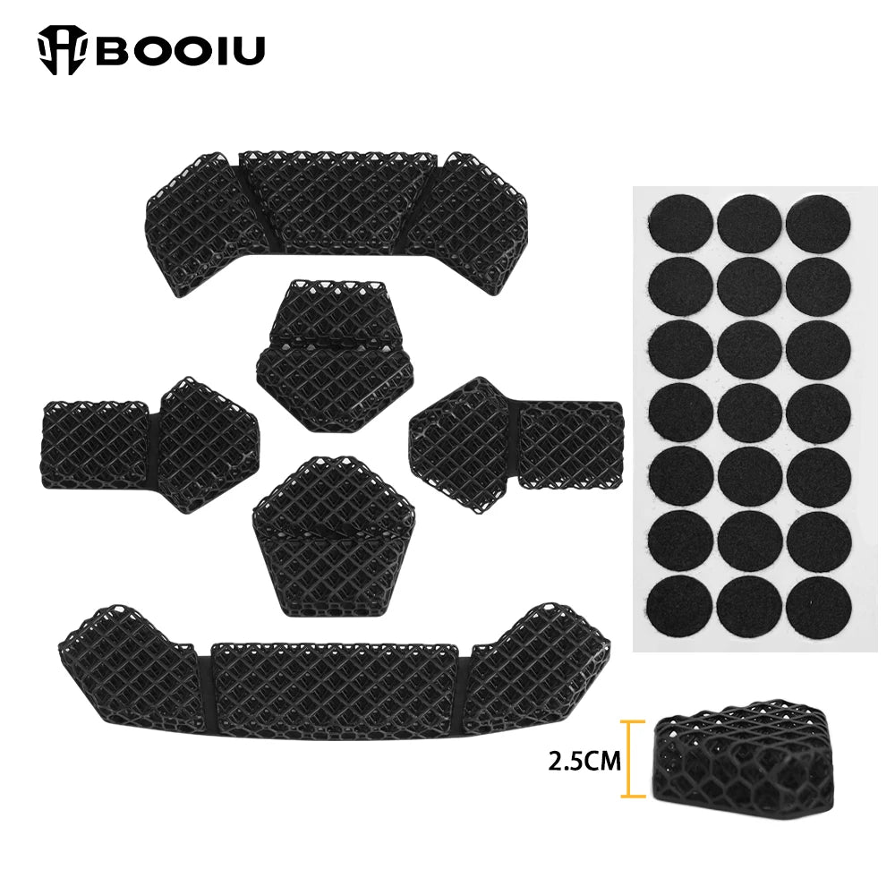 BOOIU 3D Lattice Helmet Pad Polymer Rubber Cushion Fit 52-62cm Head For Helmet Mod Outdoor Sports