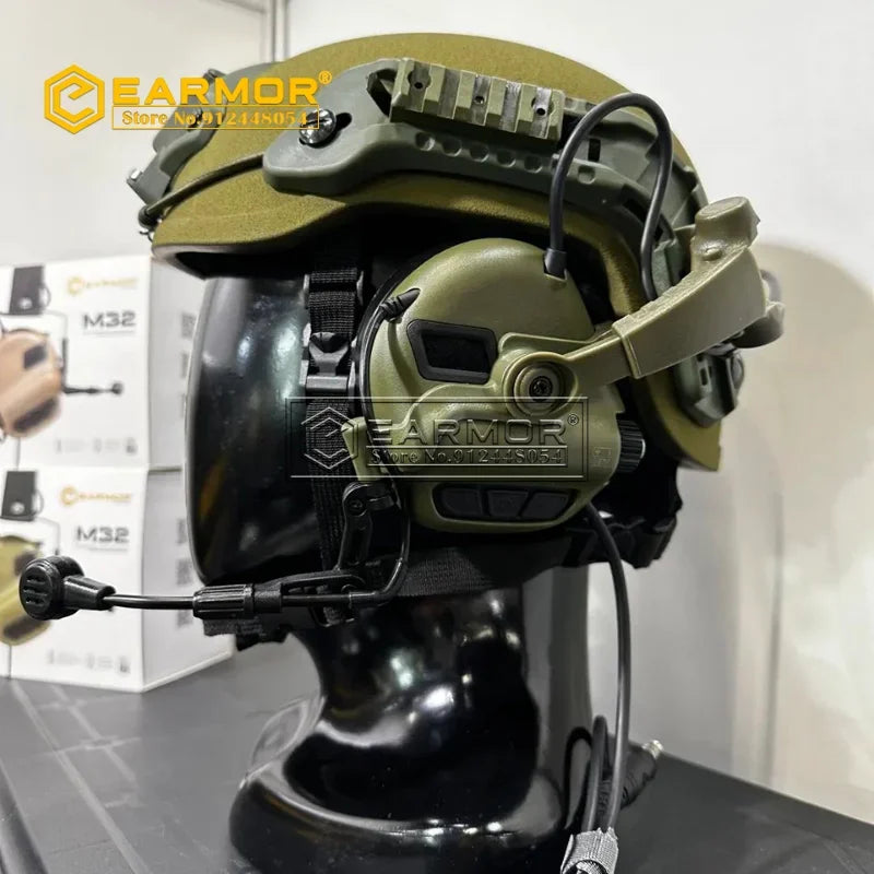 EARMOR Mark3 MilPro Tactical Headset – Enhance Your Communication on RAC Rails with Electronic Noise Reduction