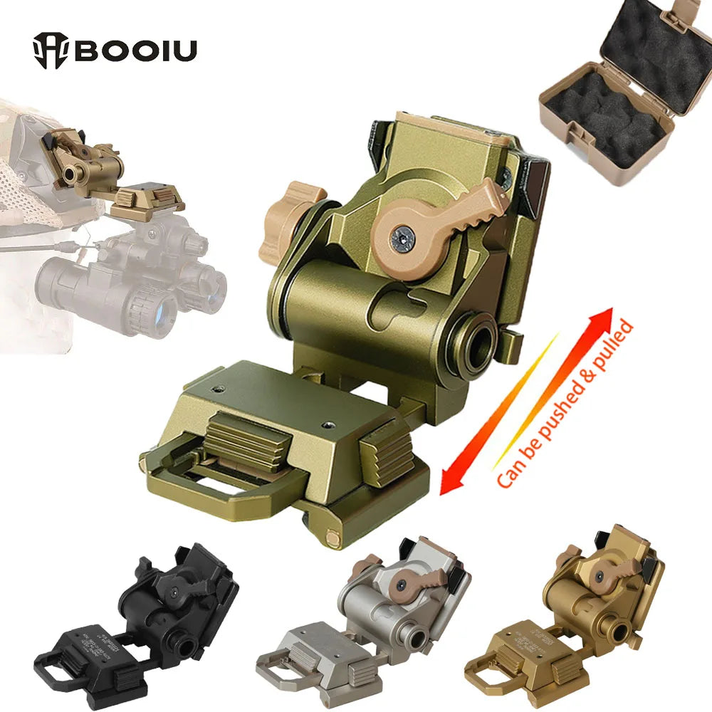 BOOIU New L4G24 NVG Tactical Helmet Mount Metal/Nylon Holder Bracket For PVS15/18  Goggles Night Vision Stent Helmet Accessories