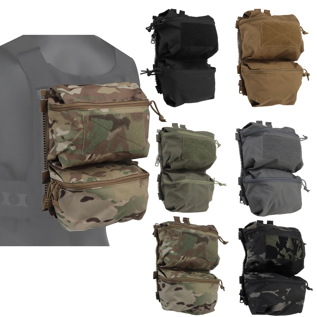 POSEIDON DEFENSE Back Panel Modular Expand Storage Backpack Rucksack Knapsack Double Bag Compatible With FC V5 PC Vest