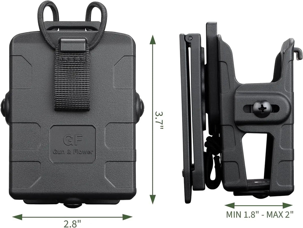 Molle – Durable Black for Radios, Secure Fit, Easy Attachment for Outdoor, Tactical, and Work Use