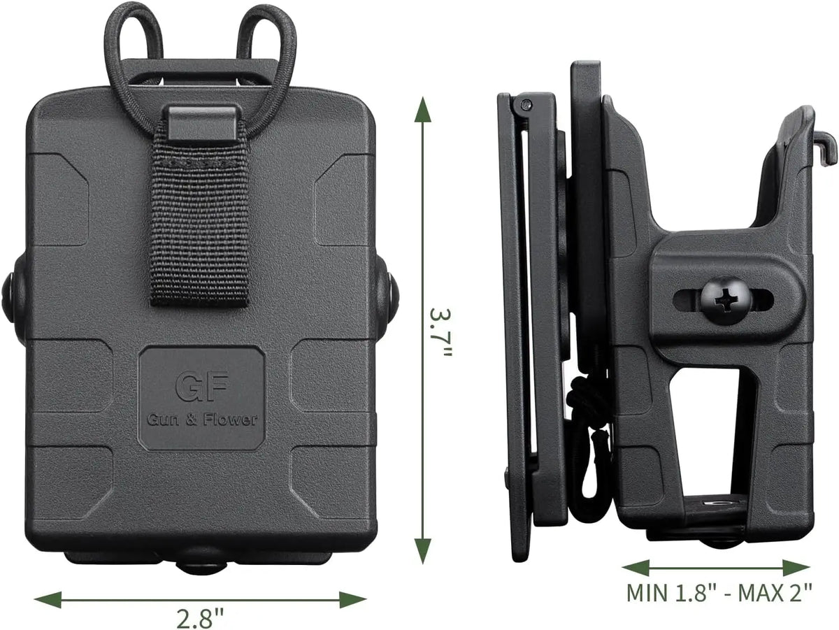 Molle – Durable Black for Radios, Secure Fit, Easy Attachment for Outdoor, Tactical, and Work Use