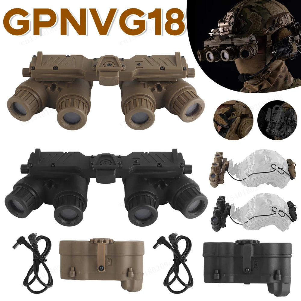 GPNVG 18 Night Vision Goggle Tactical Helmet Binocular Model Four-Eye Night Vision Device Model for Cosplay Tactical Games