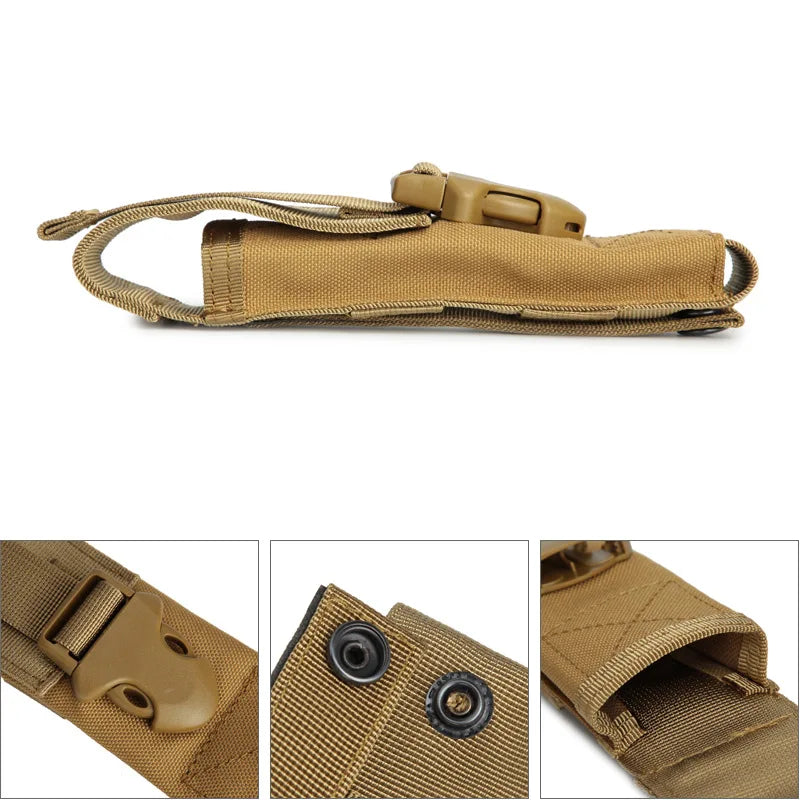 Flashlight Pouch Torch Holder Case Molle EDC Tool Waist Bag Outdoor Sport Camping Hiking Hunting Accessories Scissor Cover