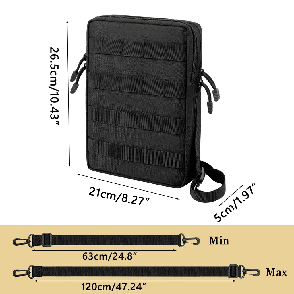 Tactical Molle Admin Pistol Pouch Concealed Carry Gun Holster Shoulder Bag Utility EDC Belt Pouch Modular Tool Organizer Case
