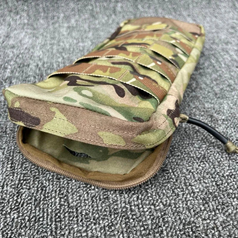 Tactical Hydration Pouch Airsoft Vest Plate Carrier Backpack Gear Hunting Vest Accessories Molle Water Bag 500D