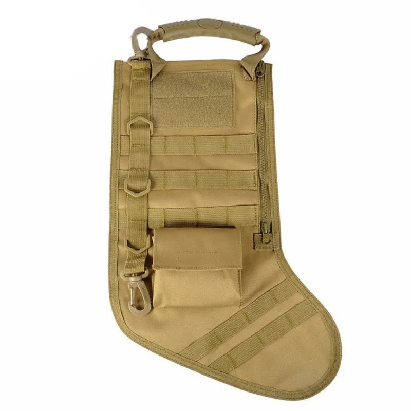 Tactical Christmas Stocking MOLLE Webbing Zip EDC Pocket Outdoor Hiking Hunting Accessories Bag Gift for Veterans