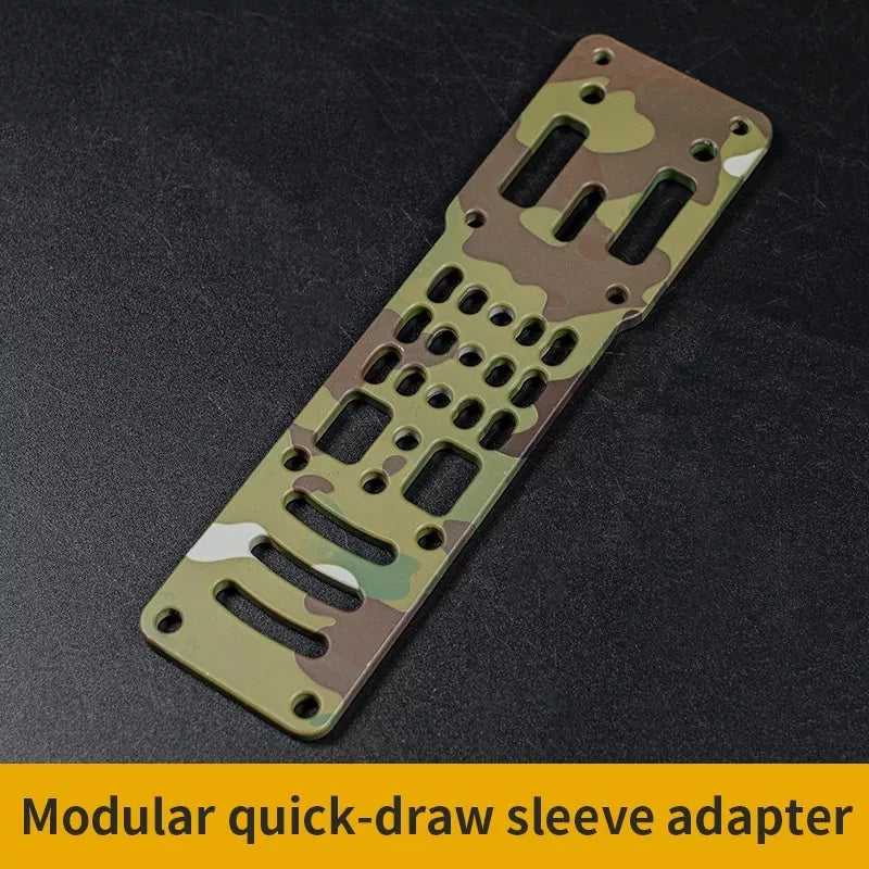 Hunting Metal Modular Pistol Holster Adapter for QLS Platform Drop Leg Band 3 Hole Adjustable Quick Release Adapter