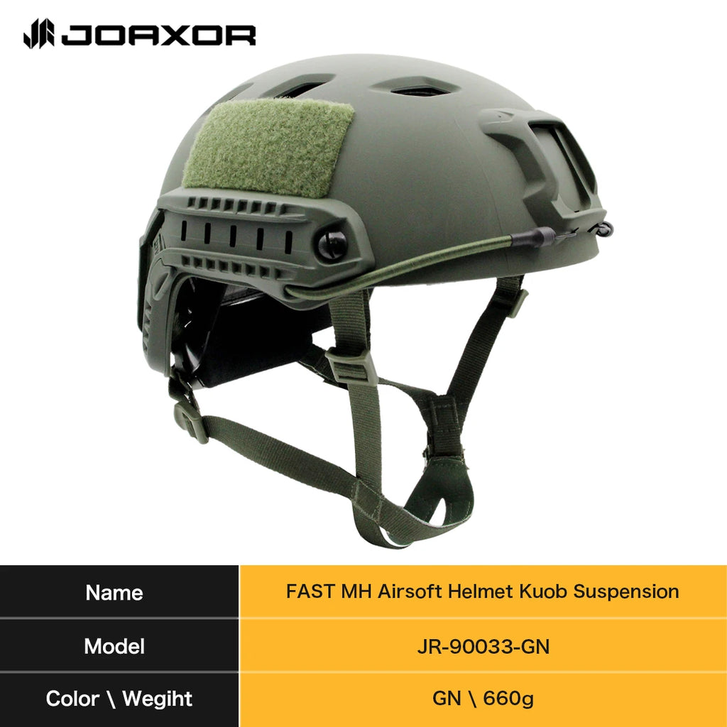 JOAXOR FAST BJ Tactical Airsoft Helmet Adjustable Knob Square Mount & Side Rail Outdoor Paintball Shooting Protective Equipment