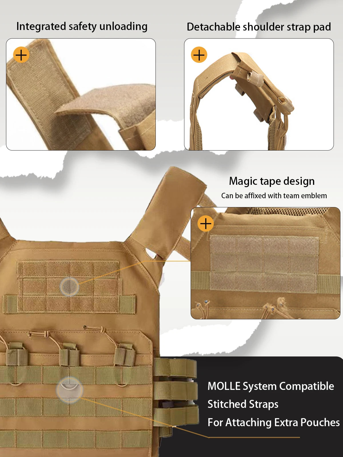 Military Waterproof Tactical Vest JPC - Lightweight MOLLE Plate Carrier for Jungle Security CS Hunting Outdoor Body Armor