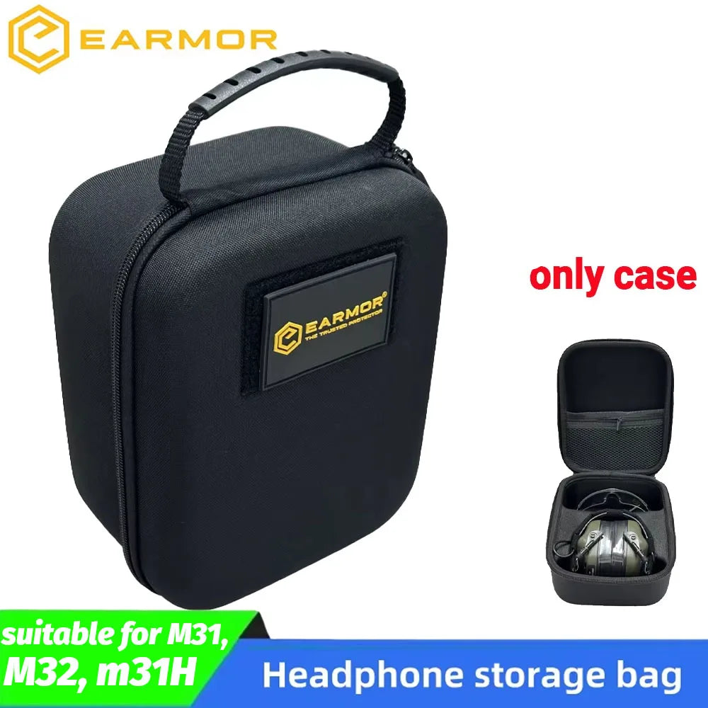 EARMOR S16A Tactical Headset,Shooting Glasses Organizer/Portable Hard-Shell Crush-Proof Waterproof Headset Case ,for M31 /M32