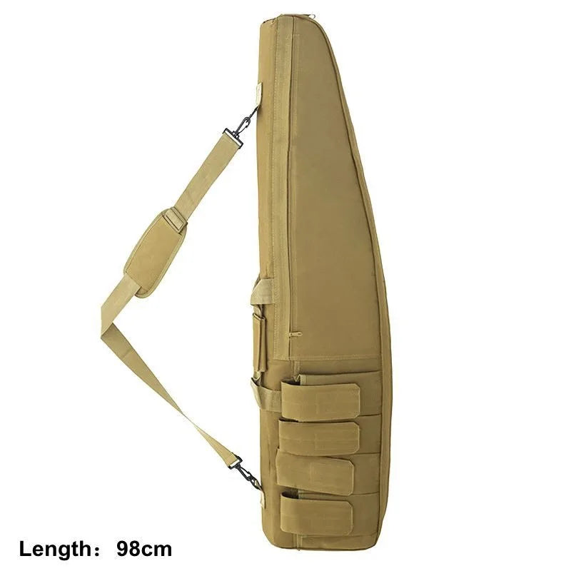 1M/1.2M Outdoor Tactical Gun Bag Storage Bag Camo Slant Opening Fishing Rod Bag Dual Carry Modes Padded Shockproof Protection