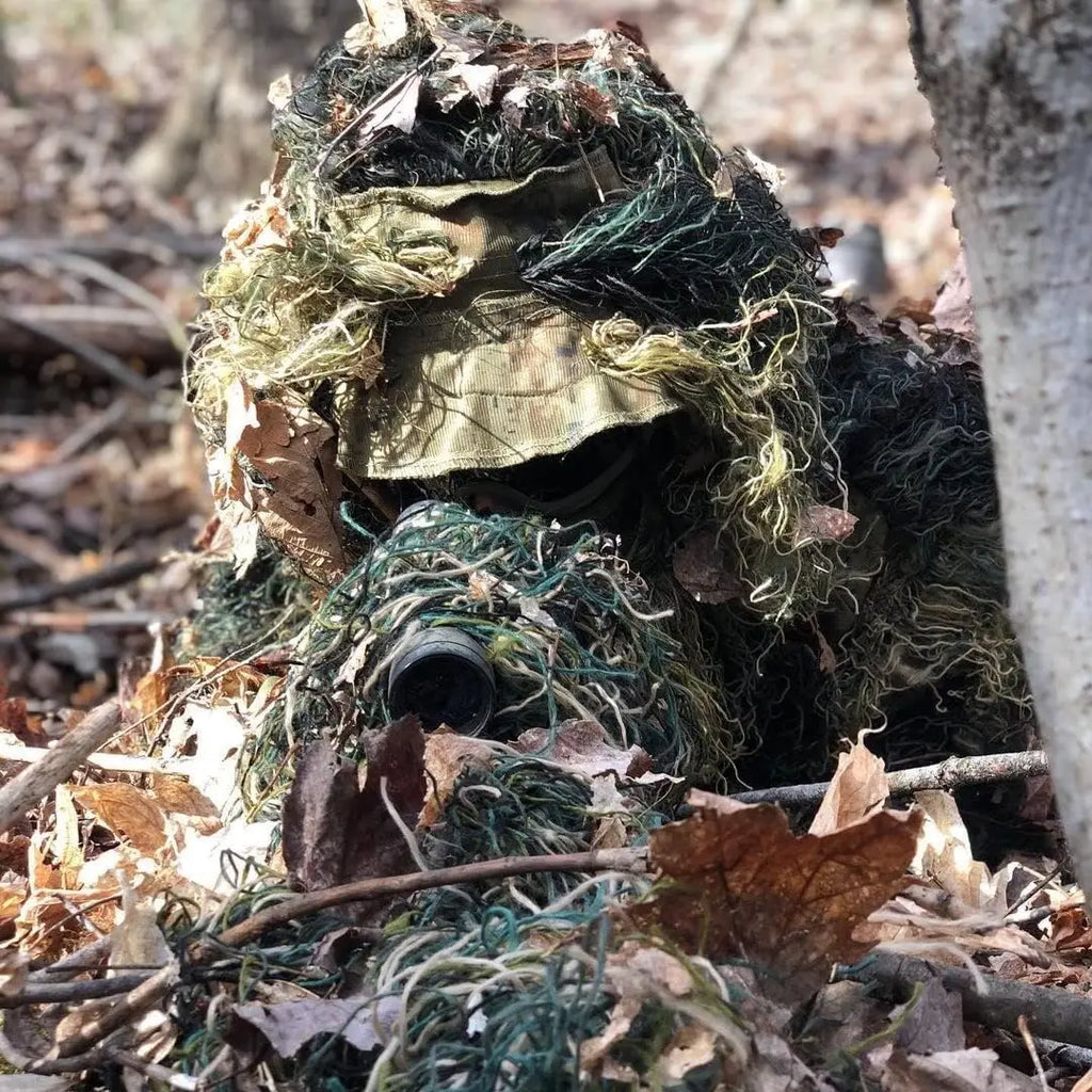 JOAXOR Ghillie Rifle Wrap Forest Rifle Concealment Wrap Tactical Camouflage Rifle Cover for Hunting Shooting Photography