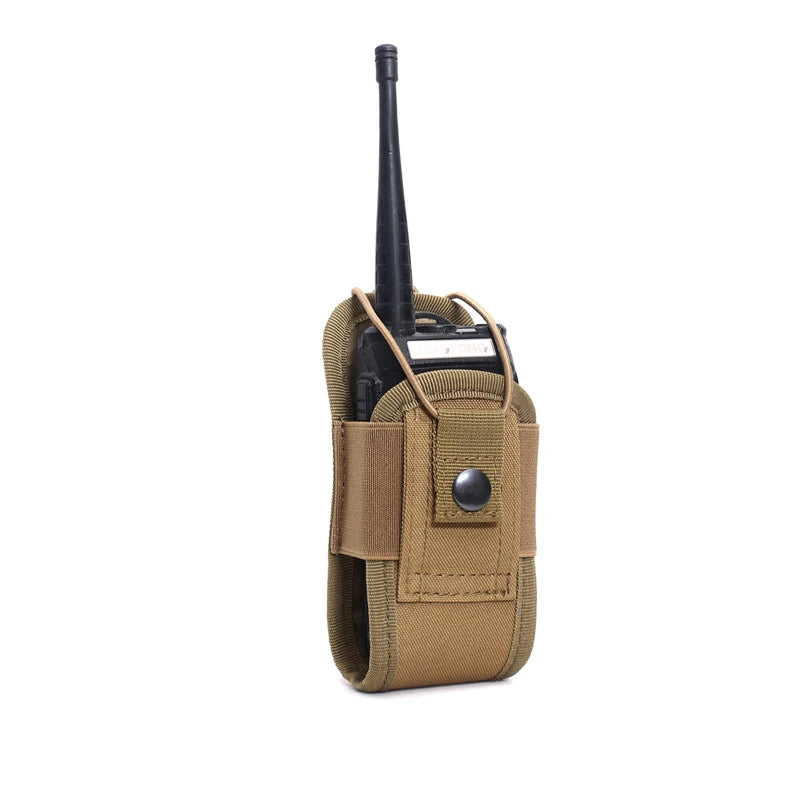 Tactical Walkie Talkie Radio Pouch Holder Bag, Molle Radio Pouch Holder Portable Outdoor Hunting Sports Waist Bag Interphone