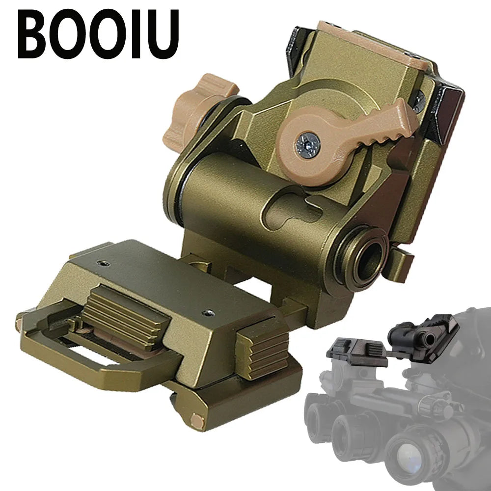 BOOIU L4G24 NVG Tactical Helmet Mount Metal Holder Bracket Helmet Accessories For PVS15/18 Goggles Night Vision Stent