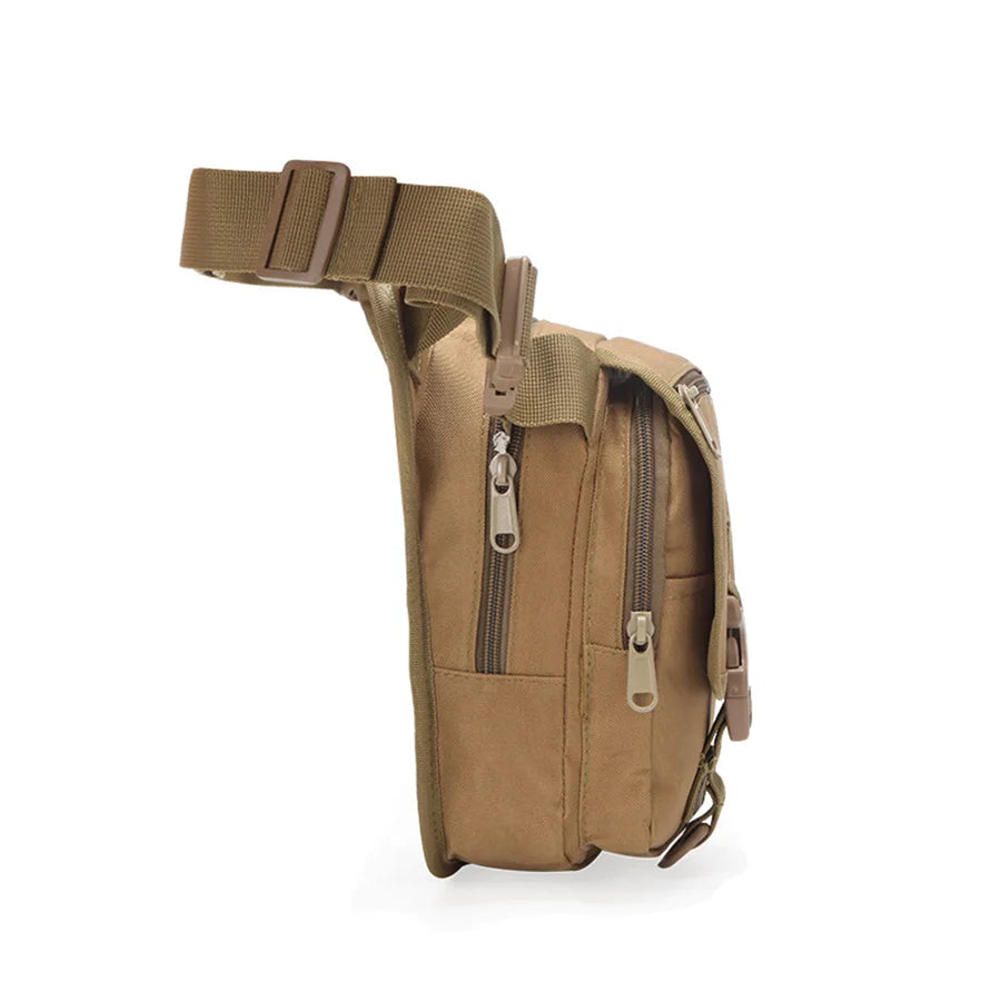 New Outdoor Camouflage Training Leg Bag Camping Small Waist Bag Mountaineering Cycling Multi functional Waterproof Waist Bag