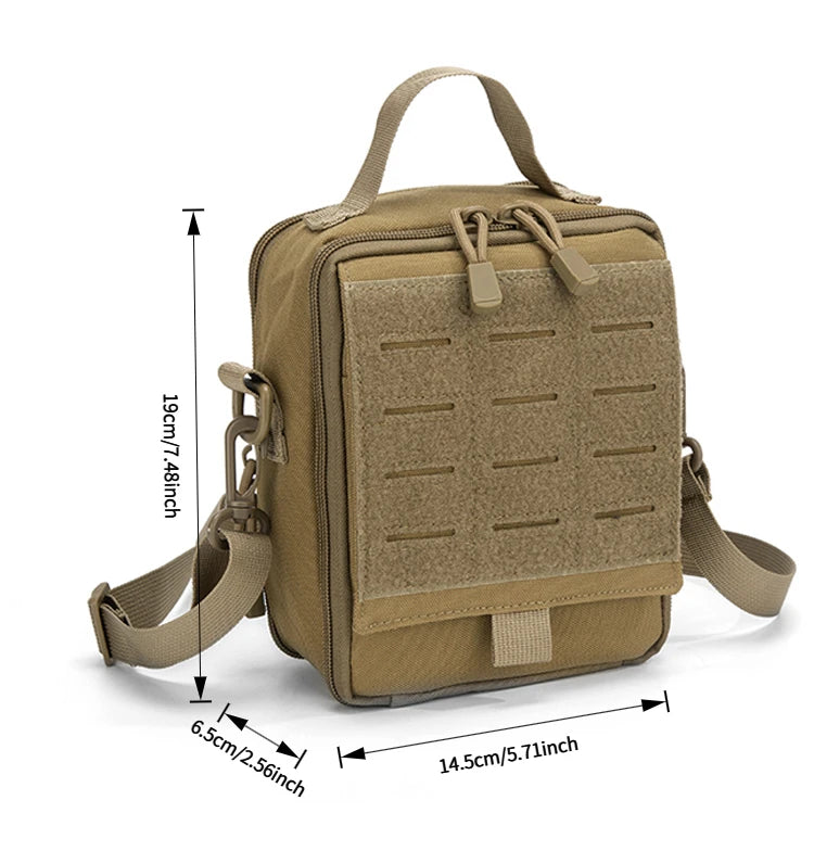 Outdoor Molle Pouch Tactical Admin Pouch Shoulder Bag Edc Tool Organizer Zippered Utility Handbag First Aid Pouch Sport Bag﻿