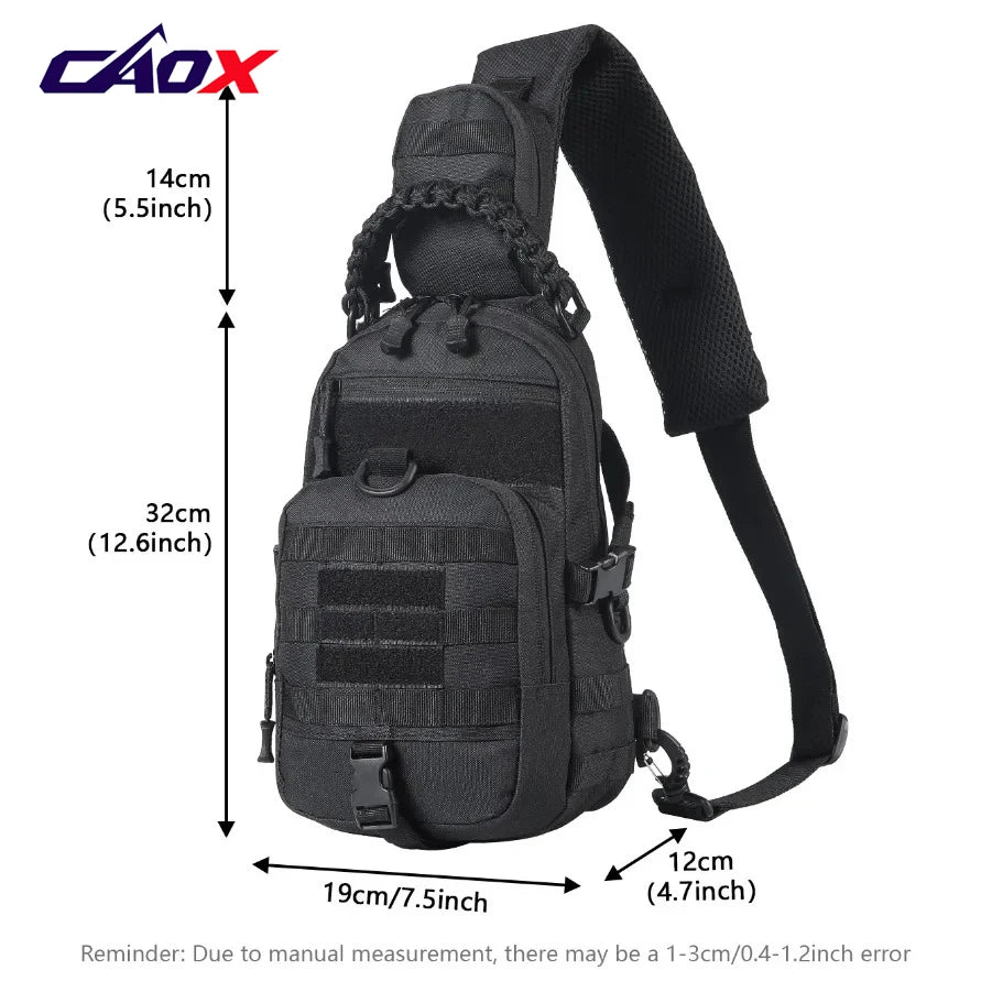 Camping Chest Bag Tactical Backpack for Men Sports Shoulder Outdoor Hiking Climbing Cycling Fishing MOLLE Sling EDC Fanny Pack